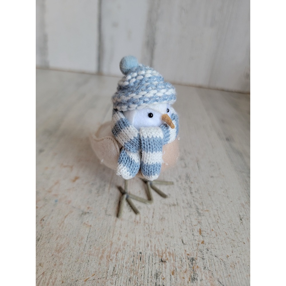 Featherly Friends mini winter hat bird scarf Xmas plush unique home figure